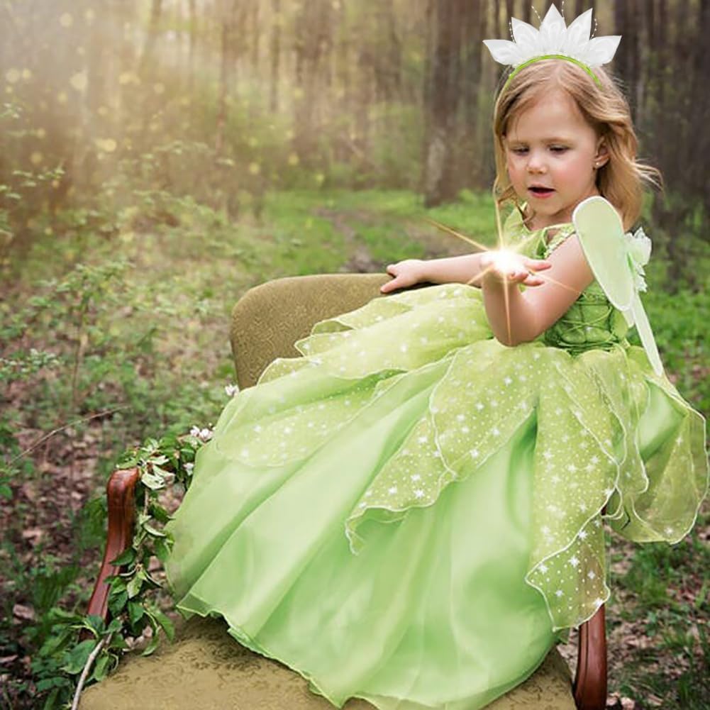Girls Costume Accessories Princess Tiana Dress up Accessories for Girls Tiana Crown Halloween Christmas Party Favors for Kids