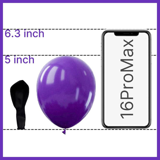 PartyWoo Dark Purple Balloons 50 pcs 5 Inch Small Mini Royal Purple Balloons for Graduation Halloween Mardi Gras Ramadan Eid Wedding Baby Shower Anniversary Birthday Party Decorations Purple-Y16