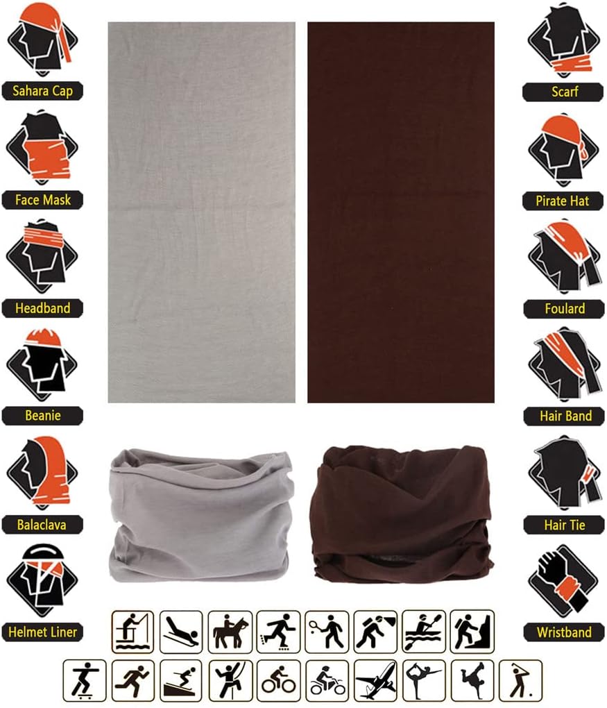 Headband Neck Gaiter Head Wrap Headwear Face Mask Magic Scarf Bandana for Men and Women