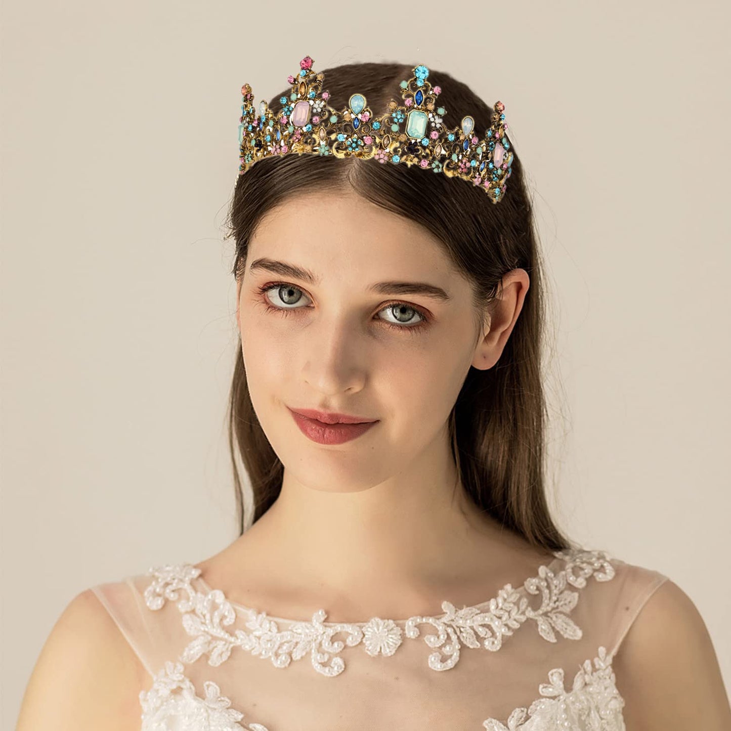 Didder Baroque Vintage Crowns and Tiaras - Royal Princess Crowns for Girls and Women - Wedding, Halloween, Christmas, Prom, Birthday and Party