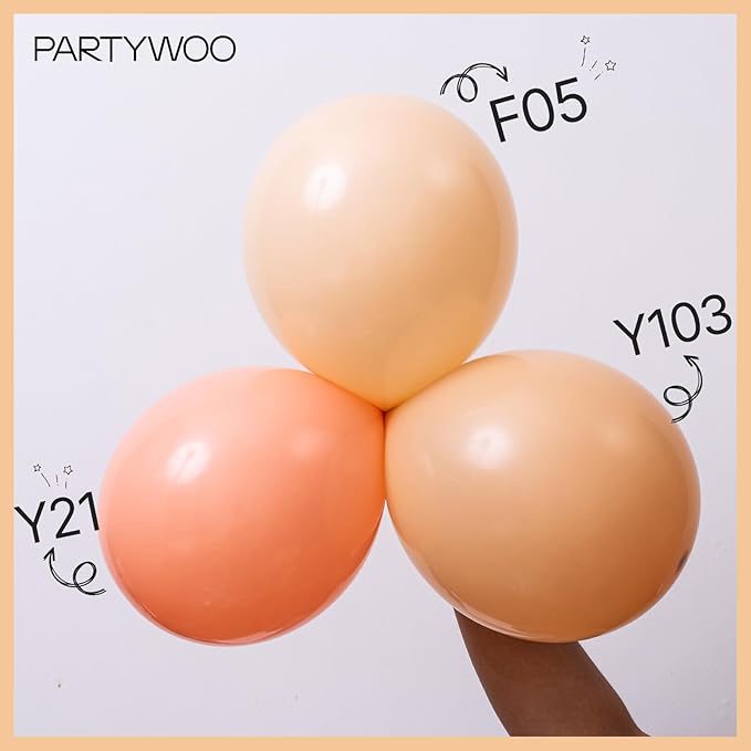 PartyWoo Nude Balloons 140pcs Different Sizes of 18 12 10 5 Inch Apricot Boho Fall Neutral Balloon Arch Kit Garland for Graduation Birthday Boy Baby Shower Theme Party Decorations Brown-F05