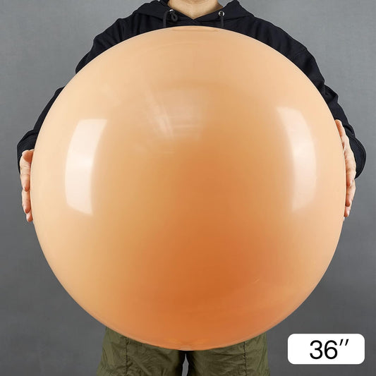 PartyWoo Nude Balloons 4 pcs 36 Inch Extra Large Big Jumbo Giant Beige Apricot Cream Boho Latex Neutral Balloons for Thanksgiving Graduation Baby Shower Boho Theme Birthday Party Decorations Nude-Y103