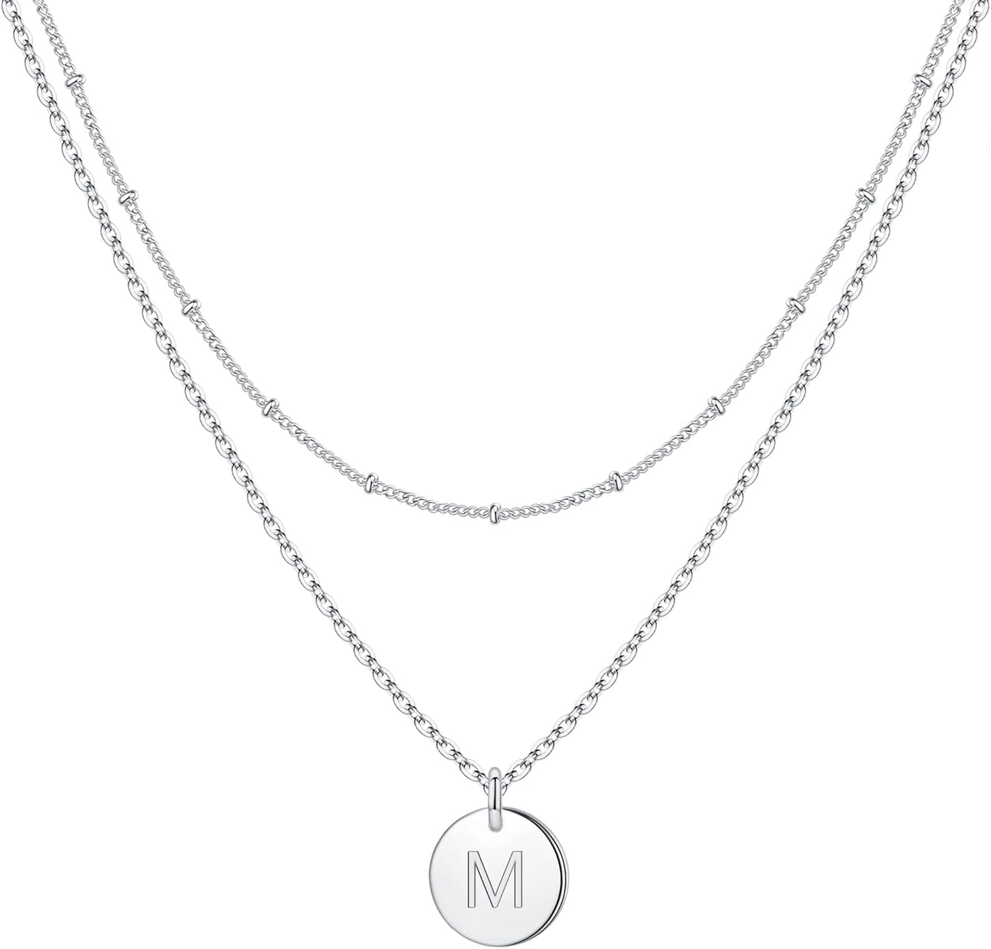 IEFWELL Stocking Stuffer for Teen Girls - Necklaces for Women Girls, 14K Gold-Plated Double Side Engraved Hammered Coin Necklaces, Layered Necklace Jewelry Pendant Gifts for Teen Girls Kids