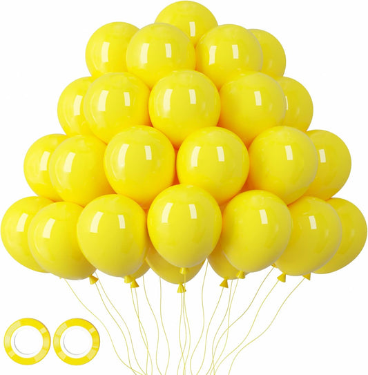 105pcs Yellow Balloons 12inch Party Latex Balloons for Boys Girls Birthday Baby Shower Gender Reveal Wedding Sunflower Party Decorations