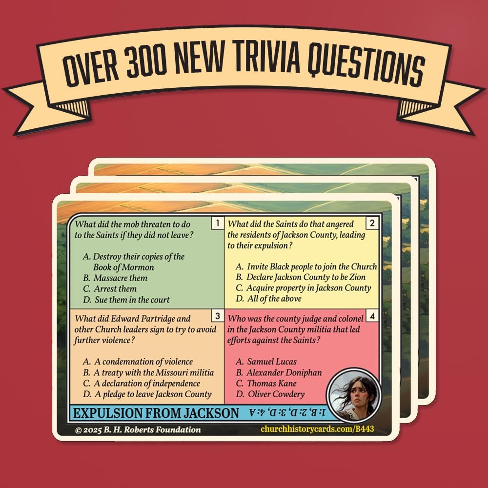 Latter-Day Saints Volume III: Missouri | Standalone Game | 90 Cards | Over 300 New Trivia Questions | Cards for Collecting and Playing | 1-4 Players | Explore Church History