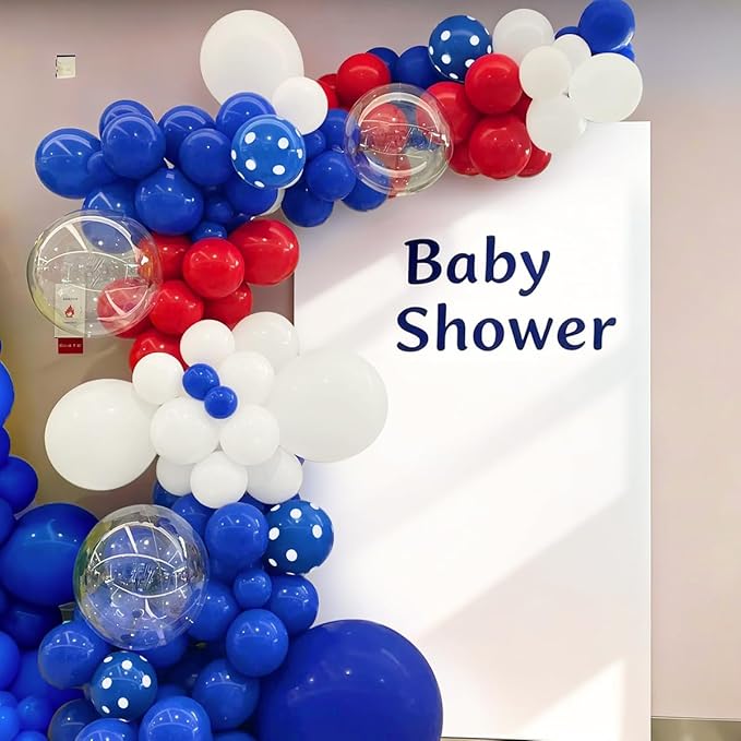 Red White Blue Balloon Arch Kit, 167PCS 4th of July Balloons Garland for Graduation Patriotic Birthday Nautical Baby Shower Wedding Baseball Party Decorations