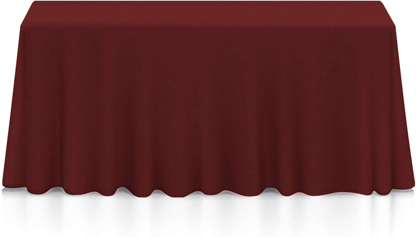 Lann's Linens - 90" x 156" Premium Tablecloth for Wedding/Banquet/Restaurant - Rectangular Polyester Fabric Table Cloth - Burgundy