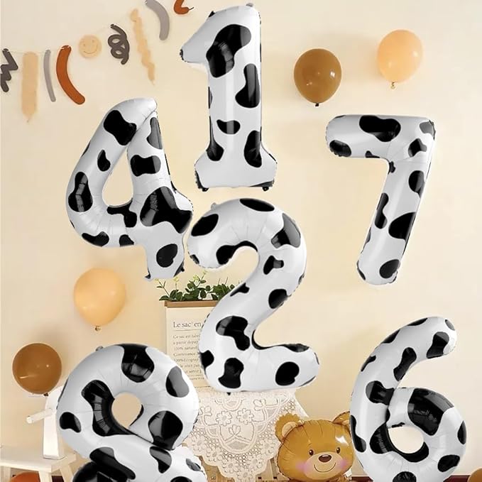 7 Balloon Numbers 40 Inch, 6 7 Birthday Decorations, White Black Seven Birthday Decor, 7 17 27 70 Year Old Balloon Number for Engagement, Wedding, Graduations