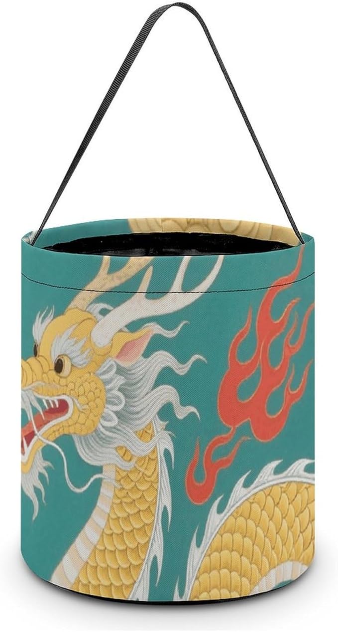 Halloween Candy Bucket - Dragon Trick Or Treat Candy Bag, Gift Bag for Party Favor Supplies