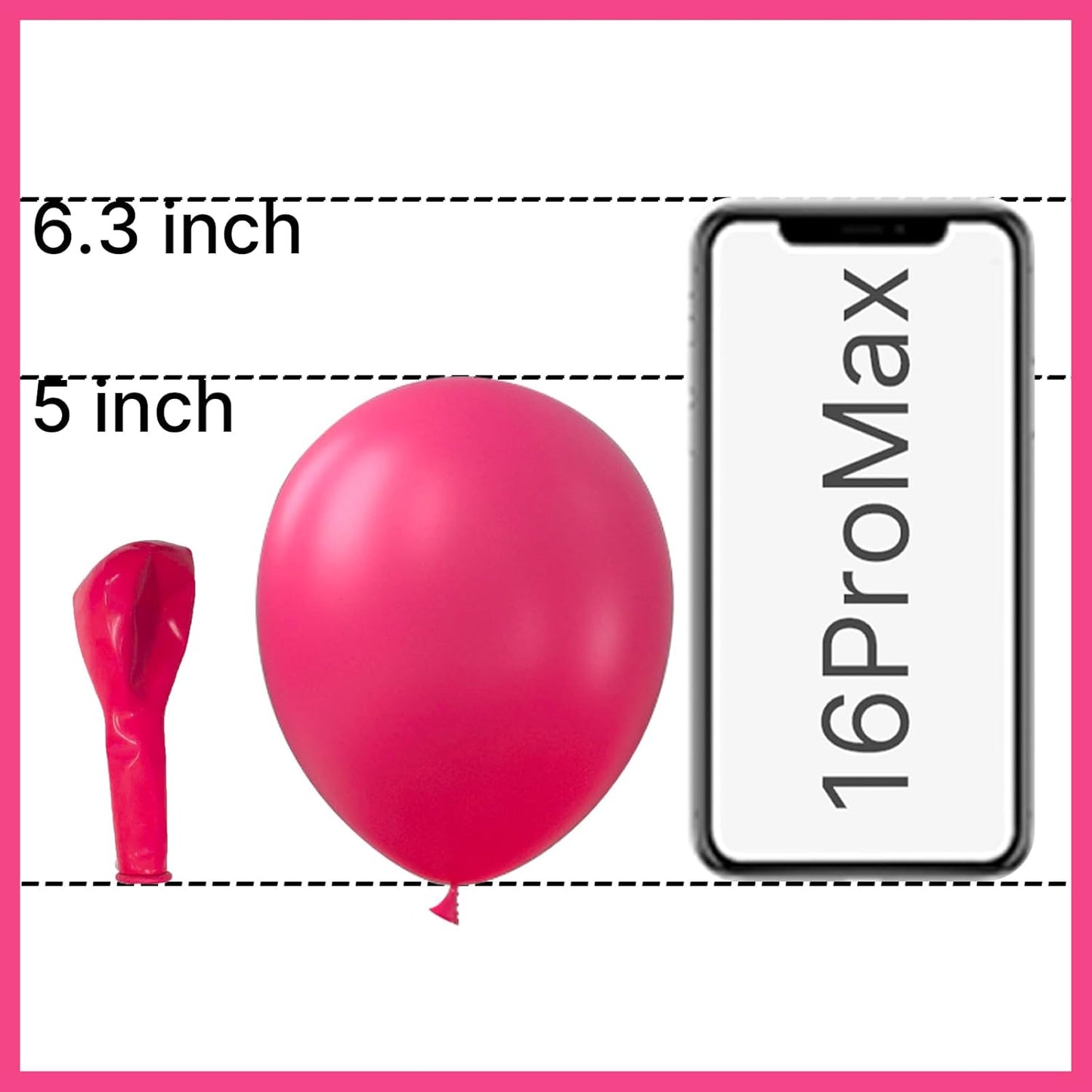 PartyWoo Hot Pink Balloons 100pcs 5 Inch Magenta Fuchsia Balloons for Baby Shower Gender Reveal Engagement Bachelorette Wedding Bridal Shower Anniversary Birthday Party Decorations Pink-Y12
