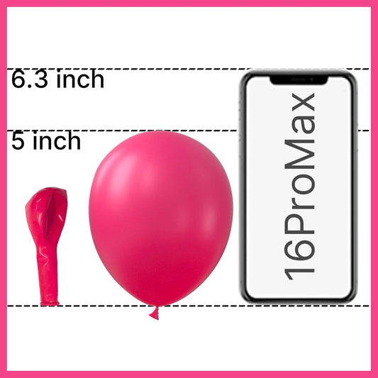 PartyWoo Hot Pink Balloons 50 pcs 5 Inch Small Mini Dark Pink Magenta Fuchsia Latex Balloons for Wedding Baby Shower Gender Reveal Valentine's Day Bachelorette Birthday Party Decorations Pink-Y12