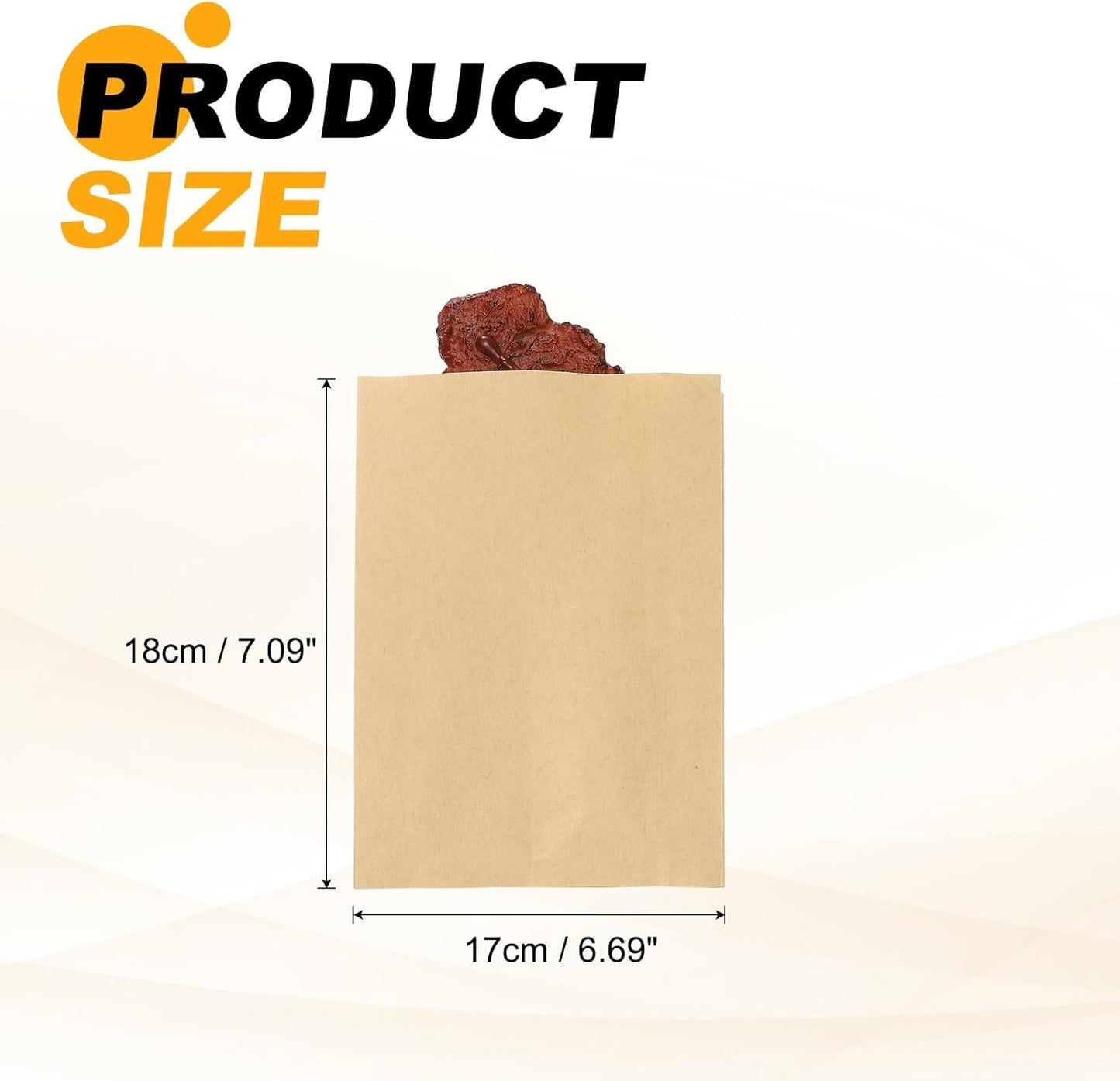 PATIKIL 6.69x7.09 Inch Paper Sandwich Bags, 100 Pcs Pastry Bag Small Pastry Bags Cookie Sleeves Food Packaging for Bakery Treats, Light Brown