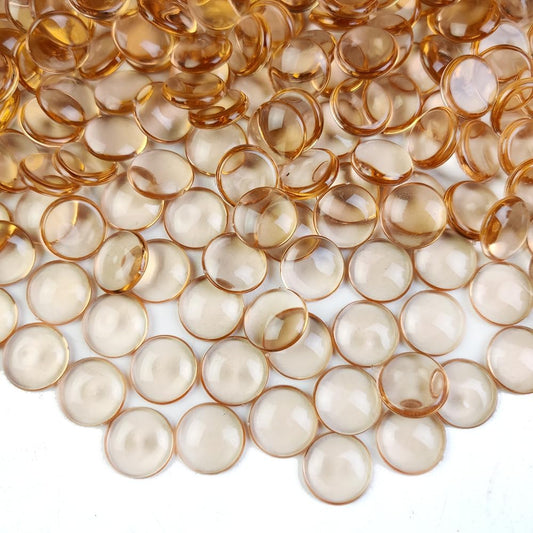 HappyFiller Fall Decoration Light Amber Acrylic Flat Marbles Plastic Gemstones for Decorative Bowl Vase Fillers,Table Scatters Centerpieces,Candle Holder Decor Pebbles,Fish Tank Beads,630 Pcs