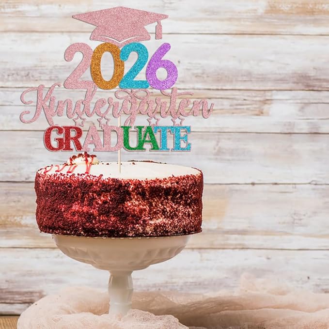 Kindergarten Grad Cake Topper,2026 Graduation Cake Topper,Peace Out Kindergarten Next Stop 1st Grade cake Decorations,2026Kindergarten Graduation Party Decorations Supplies