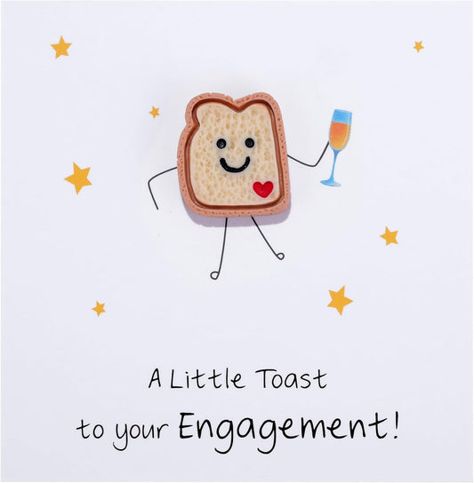 Ralukiia Engagement Gifts for Couples, Little Toast Token, Engaged Gifts Ideas for Future Mr and Mrs Women Men, Betrothal Present for Newly Engaged Couples, Just Engageds Gift, Engagement Party Gift