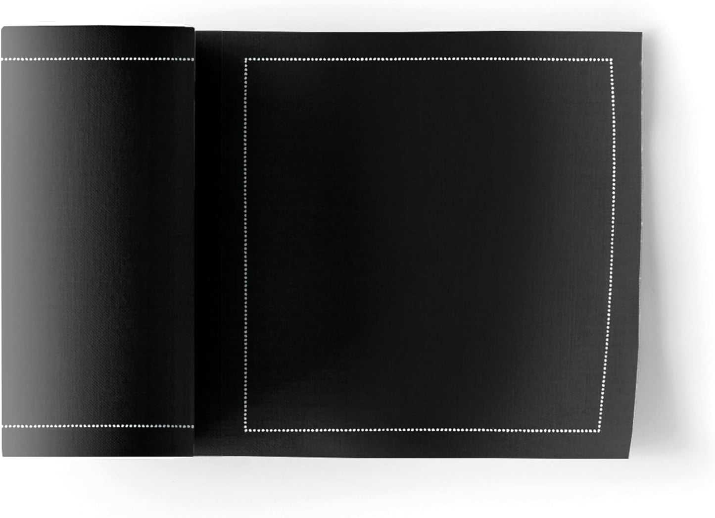Cotton Cocktail Napkin - 4.3 x 4.3 in - 50 units per roll - Black