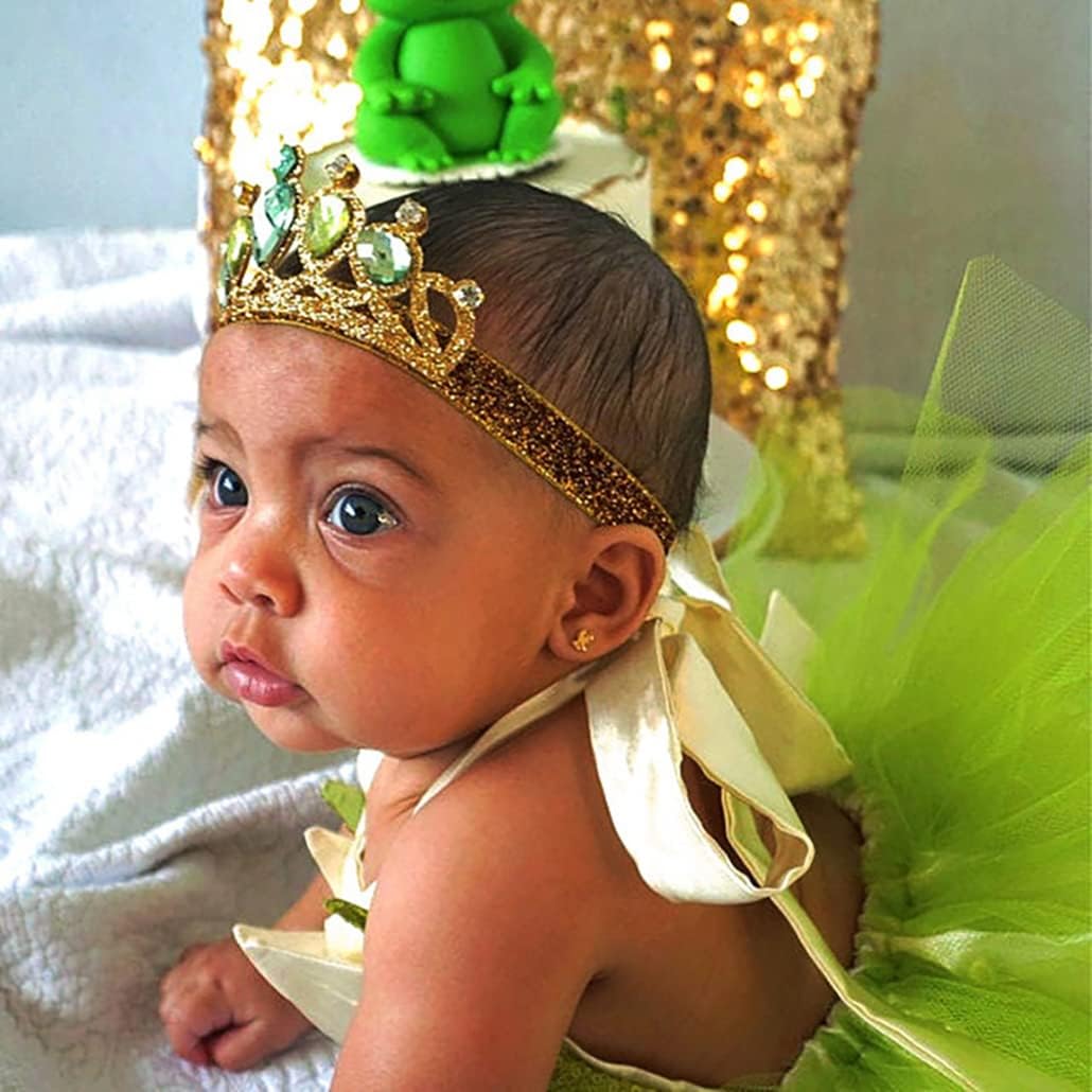 Girls Costume Accessories Princess Tiana Dress up Accessories for Girls Tiana Crown Halloween Christmas Party Favors for Kids
