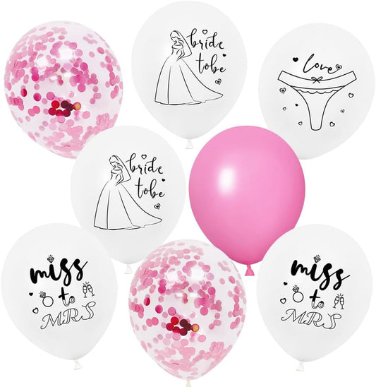 Bachelorette Balloon Pink Bride Balloons Printed for Bachelorette Party Decorations,Bridal Shower Decorations
