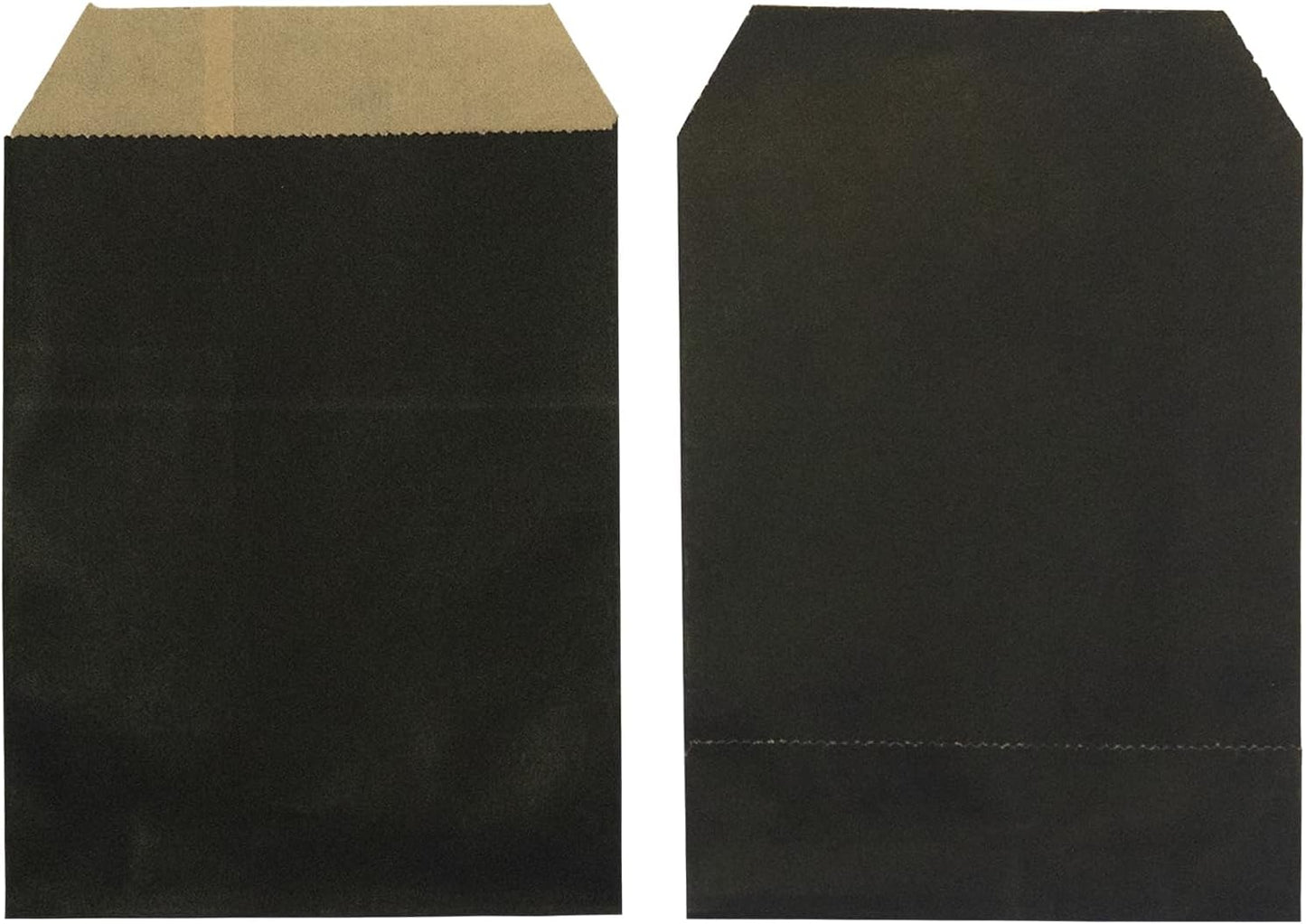 AZOWA Black Candy Buffet Bags 5 x 7 In Small Paper Treat Bags 100 Pieces
