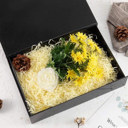 5 Pack Black Gift Boxes with Lids Small 12 x 8 x 2.7 Inches Clothes Gift Boxes for Presents Shirt Gift Boxes with Ribbon Magnetic Gift Boxes Bulk Cute Box for Packaging (Glossy Surface)