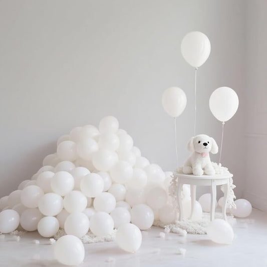 160pcs White Balloons,5 Inch Small Latex Party Balloon Matte Ballons for Balloons Arch or Garland for Birthday Wedding Bridal Baby Shower Bachelorette Graduation Anniversary Party Decorations