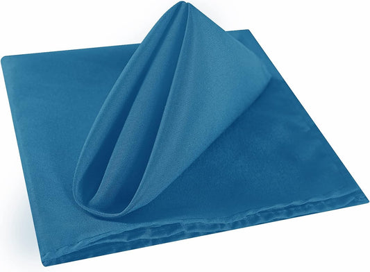 Cloth Napkins 20x20 inch Washable Polyester Dinner Napkins Soft Table Napkins for Wedding Party Dining Banquet(Mediterranean Blue,25PCS)