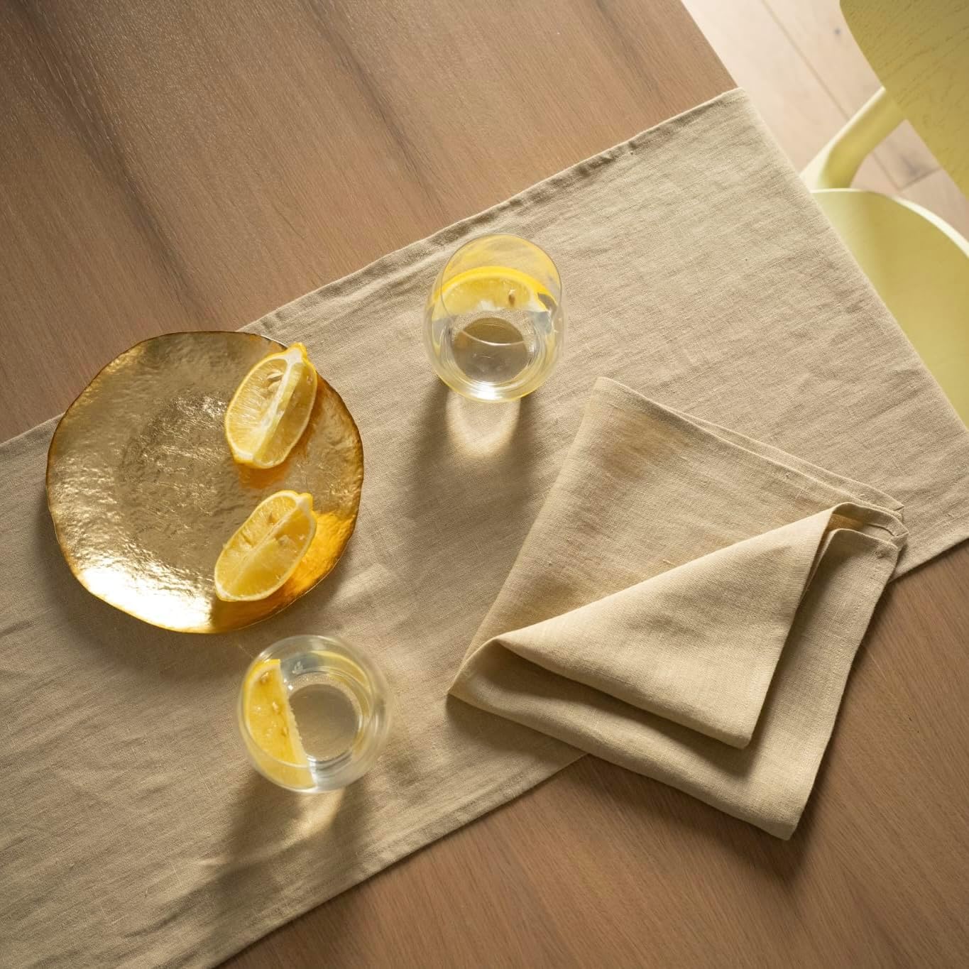 Linen Table Runner 90 inches Long- 100% Pure Linen Flax - Stonewashed European Linen Table Runner (Royal Creme, 14 x 90 Inch) - for Dining, Fall, Autumn, Thanksgiving