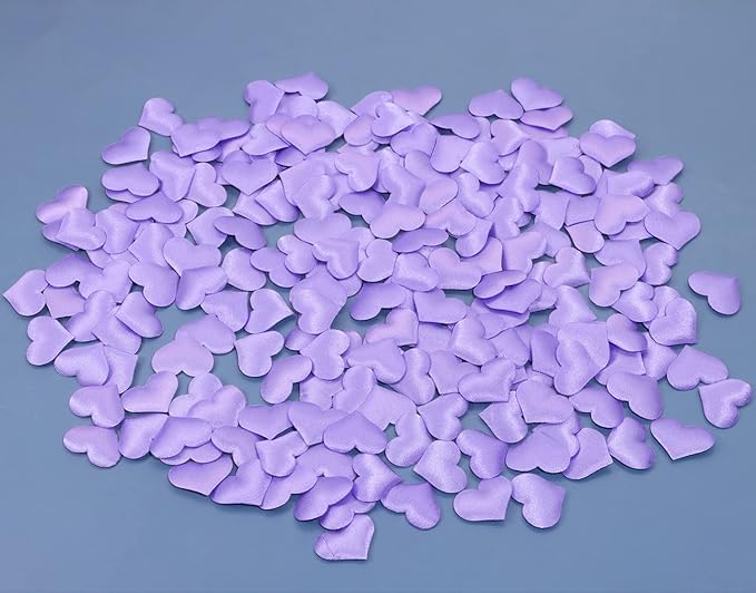 ONLYKXY 200Pcs Sponge Decor Flower Heart Shape Petals Table Wedding Decoration Glitter Confetti for Wedding Party Valentine's Day Scatter Ponge Petal Confetti (Purple)