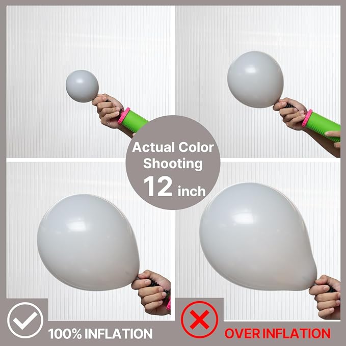 PartyWoo Gray Balloons 140pcs Different Sizes Pack of 18 12 10 5 Inch Matte Gray Latex Balloon Arch Kit for Baby Shower Graduation Wedding Anniversary Birthday Party Decorations Gray-Y71