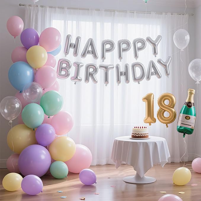 12 Inch Pastel Balloons Assorted Color - 100pcs Macaron Birthday Ballons Latex Party Balloons for Balloon Arch Garland, Graduation Birthday Baby Shower Decorations, Rainbow Pink Blue Yellow Baloon