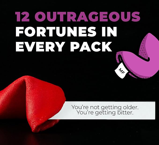 Miss Fortunes, Funny Fortune Cookies, The Birthday Dozen, Make This The Birthday They'll Probably Forget! Written by Professional Comedy Writers (Box of 12 Individually Wrapped Cookies)