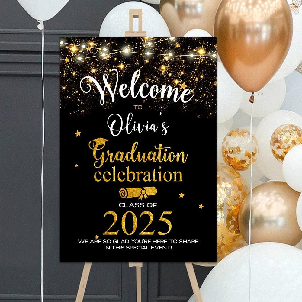 Personalized Graduation Yard Signs, Class of 2025 Sign, Graduation Senior Sign 2025, Graduate Yard Sign, Graduation Decorations Sign, High School Grad, College Graduation Sign #1