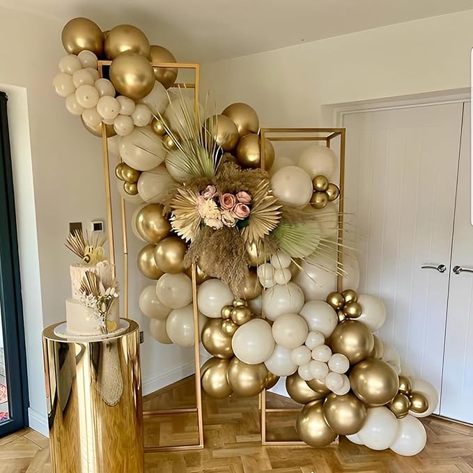 110pcs Metallic Gold Balloons 12inch Chrome Gold Latex Party Balloons for Graduation, Wedding, Birthday, New Year, Baby Shower, Anniversary Party Decorations