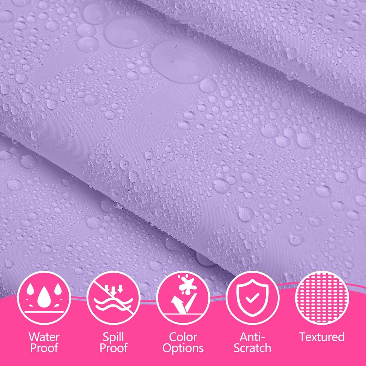 Disposable Plastic Tablecloth Lavender 54x108 Inch, 5-Pack Waterproof Rectangular Table Cover for Parties, Picnics, Dining Protection