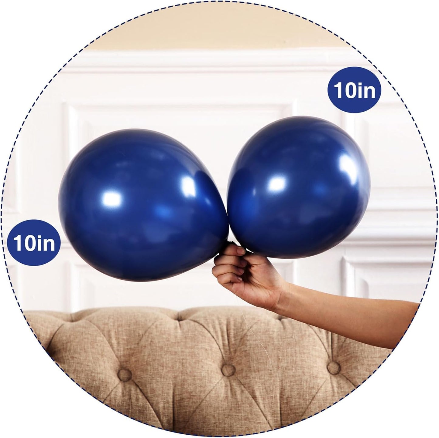 Hestya 100 Pieces 12 Inch Navy Blue Balloons Latex Party Balloons Arch Garland Kit for Weddings, Bridal Shower, Graduation, Anniversary, Birthday Party Decoration