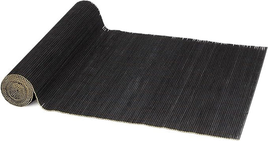 BambooMN Black Bamboo Matchstick Natural Table Runner, Home Décor, 2 Pieces
