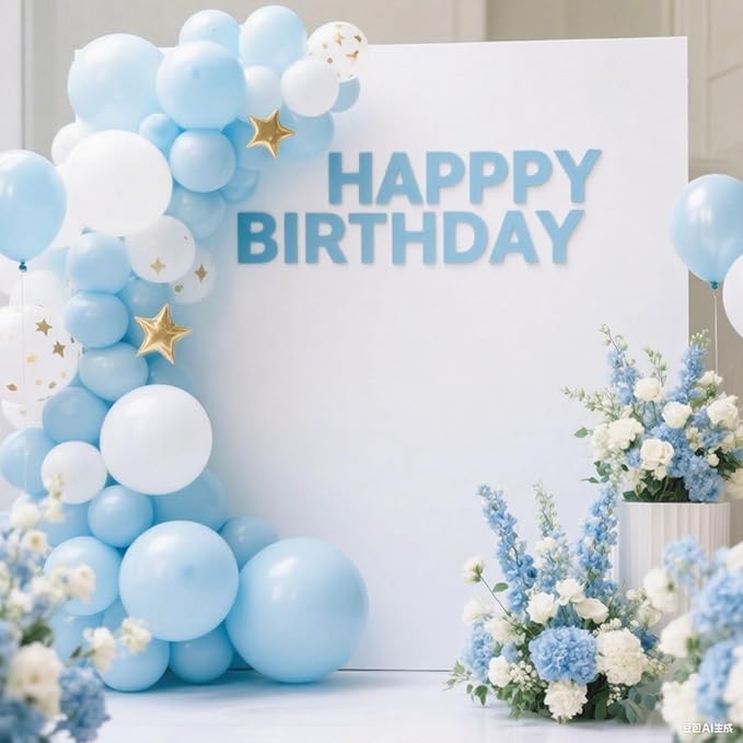 Baby Blue Latex Balloons 18 inch - 30Pcs Big Light Blue Ballons, Large Round Party Baloons for Birthday Easter Gender Reveal Wedding Under the Sea Halloween Frozen Skyblue Themed Party Decorations