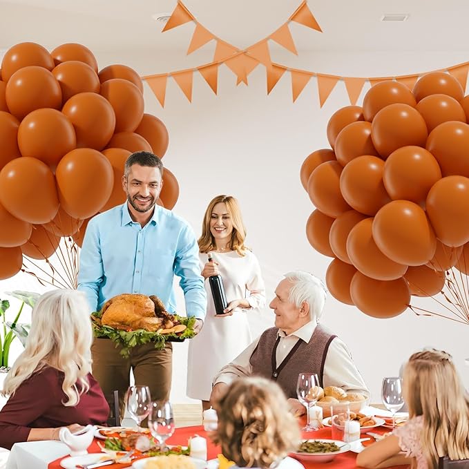 Burnt Orange Balloons 12inch, Burnt Orange Latex Balloons 50pcs Party Balloon for Fall Themed Bridal Baby Shower Wedding Graduation Birthday Party Decorations