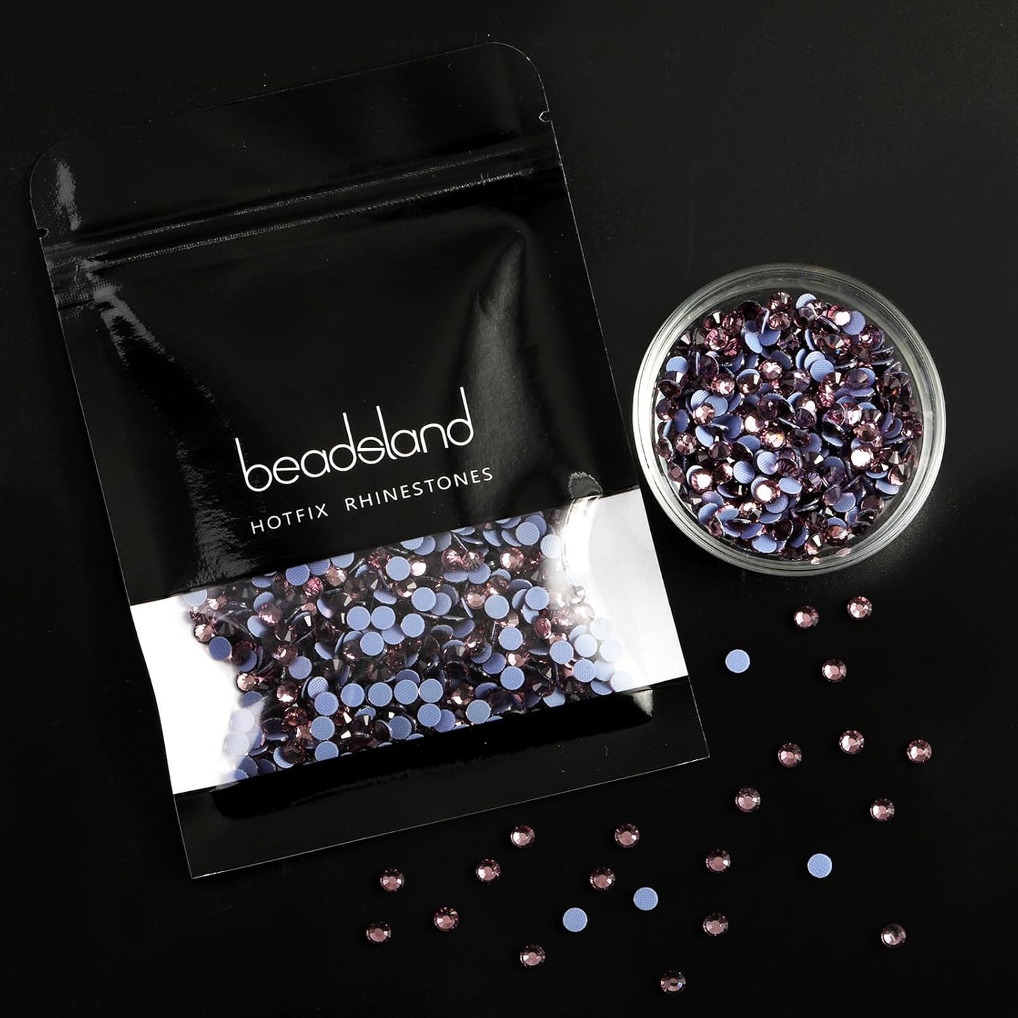 Beadsland Hotfix Rhinestones, 2880pcs Flatback Crystal Rhinestones for Crafts Clothes DIY Decoration, Light Amethyst, SS6, 1.9-2.1mm