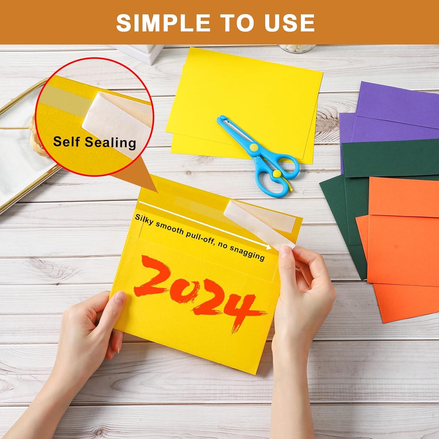 100 Packs 10 Assorted Colors Blank Flat Cards and Envelopes 4 x 6 Heavyweight Single Panel Cardstock and A4 Envelopes Printable Self Seal for Graduations, Wedding Invitations, Thank You Cards