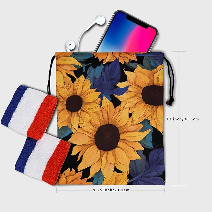 Nerxy Leaf Grip Bags for Gymnastics Tropical Leaves Grip Bag Botanical Drawstring Storage Bags