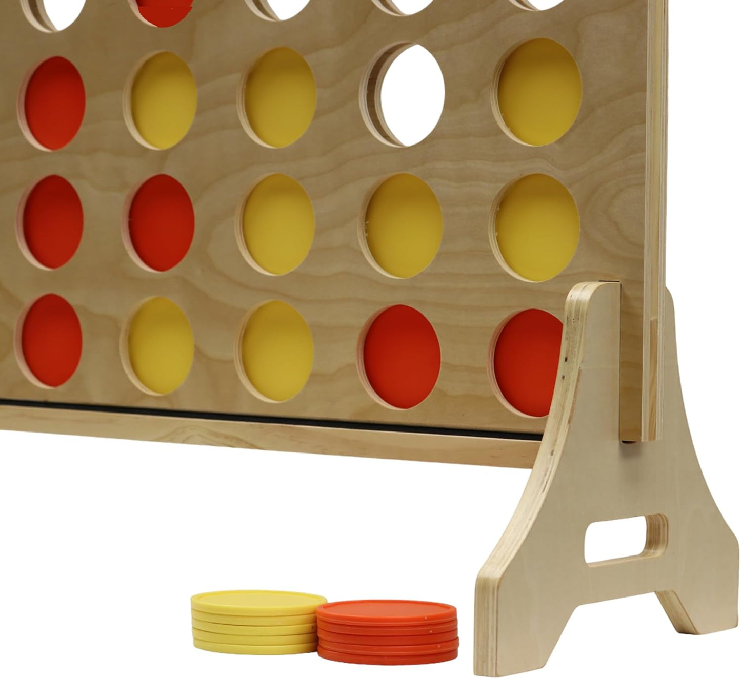 Tailgating Pros Premium Giant Four in a Row with Carrying Case - Jumbo Oversized Outdoor Yard Game - Connect Multiple Pucks in a Row to Win - Many Puck Colors Available!
