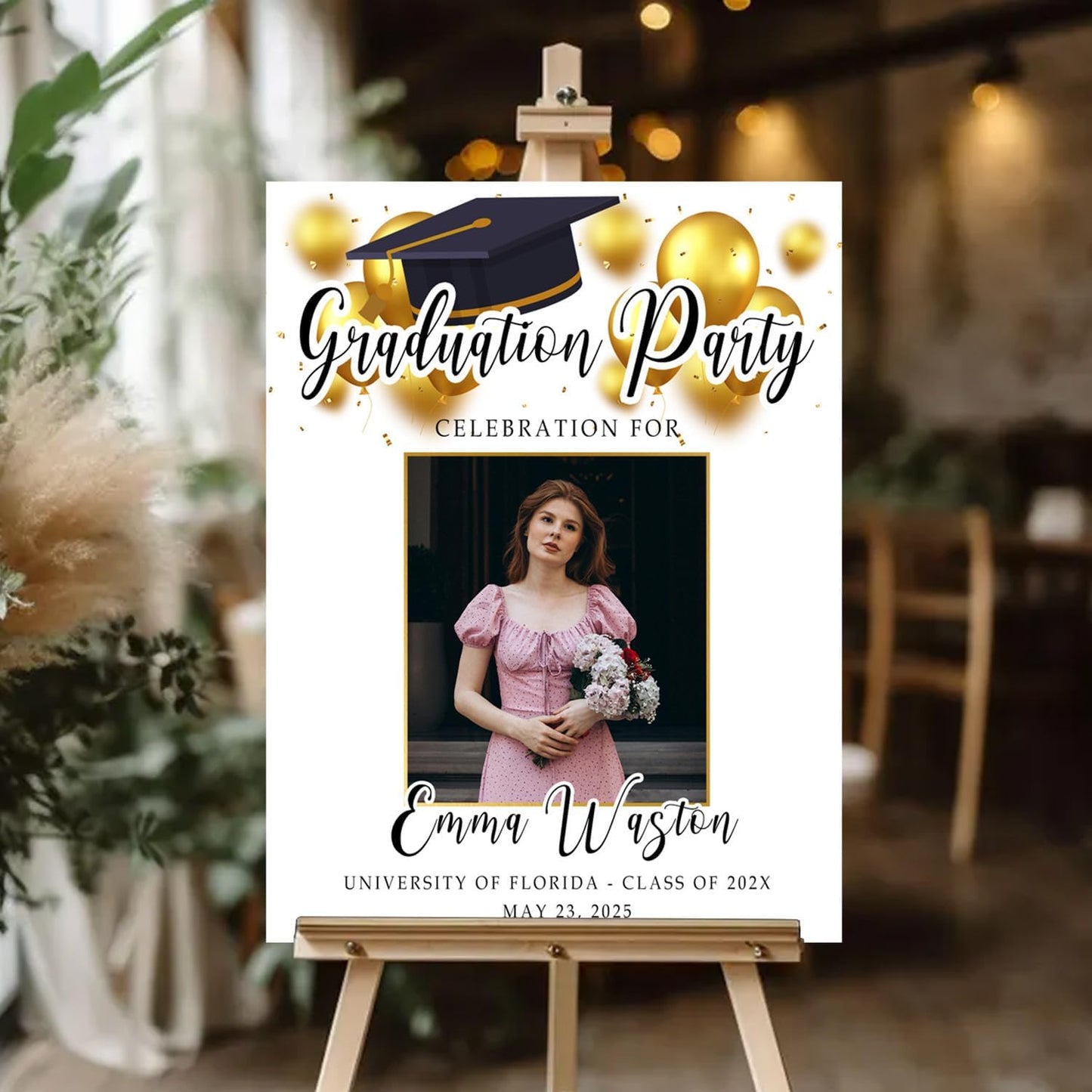 Personalized 2025 Graduation Party Welcome Sign, Minimalist Grads Decor, Class of 2025 Graduation Party Poster, Custom Graduation Party Sign, Congrats Grad Decorations Design 10