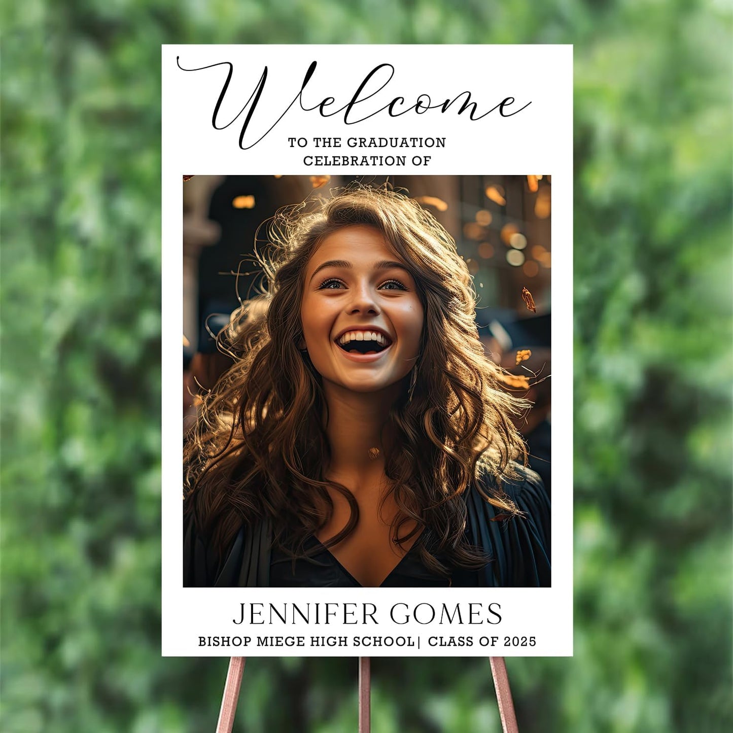 Minimalist Graduation Welcome Sign, Graduation Welcome Sign With Photo 2025, Graduation Party Welcome, Grad Sign, Grad Party Sign, class of 2025 decorations, Graduate Decorations