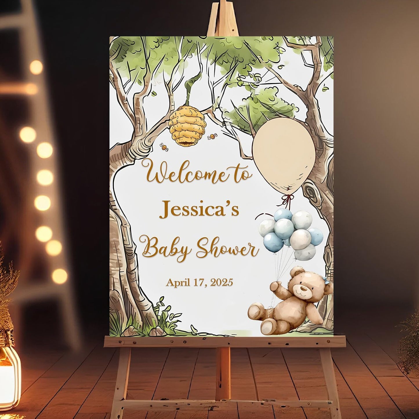 Custom Baby Shower Sign, Wildflower Baby Shower Welcome Sign, Floral Baby Shower Sign, Baby Shower Decorations, Safari Animals Baby Shower Sign, Baby Shower Yard Sign