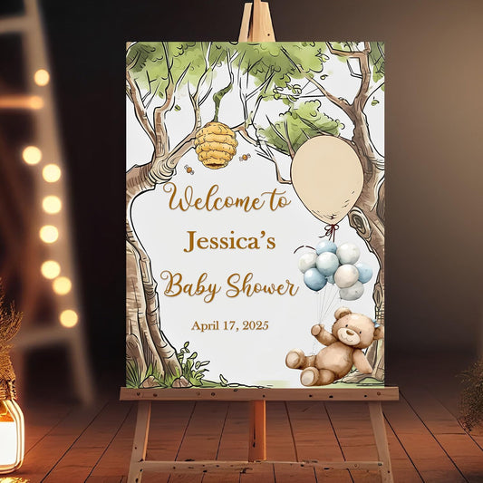 Custom Baby Shower Sign, Wildflower Baby Shower Welcome Sign, Floral Baby Shower Sign, Baby Shower Decorations, Safari Animals Baby Shower Sign, Baby Shower Yard Sign
