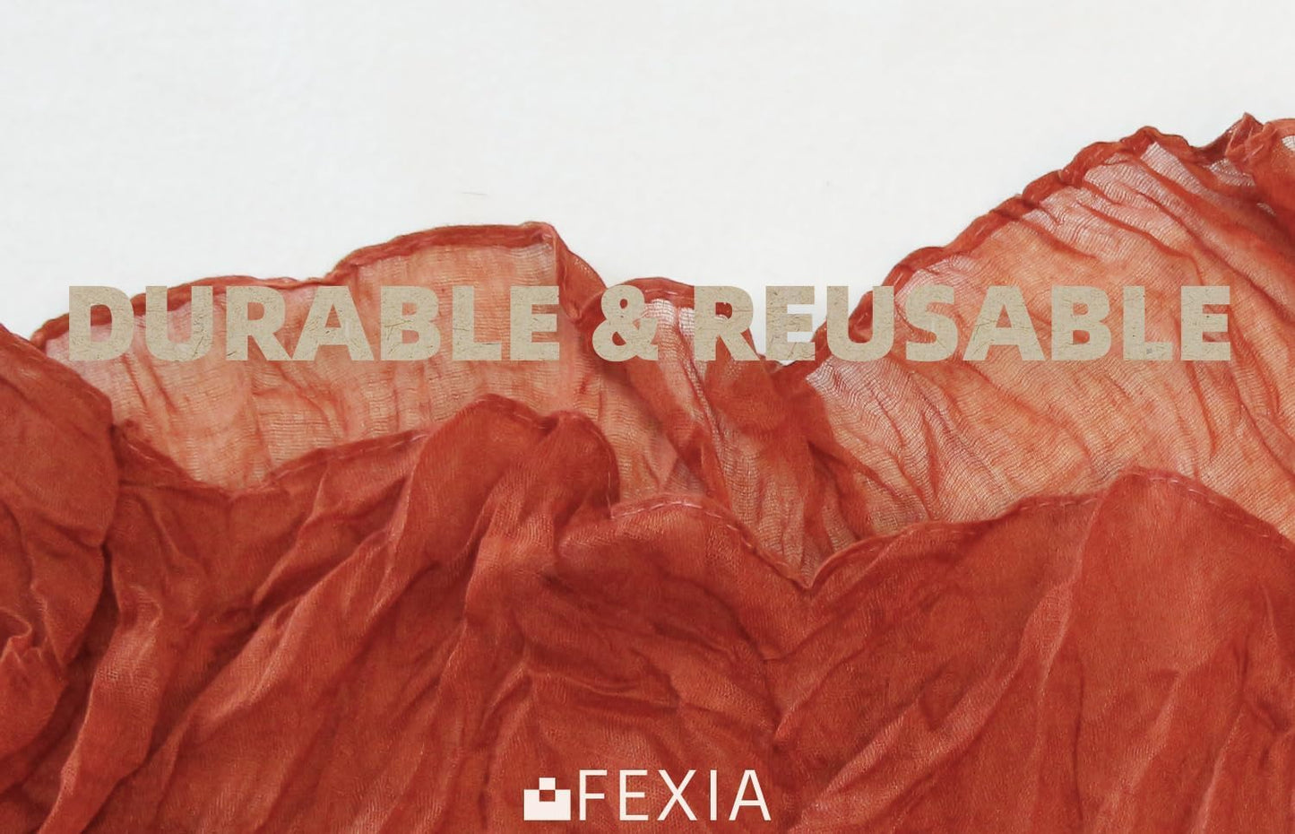 FEXIA 3 Pack Terracotta Table Runner 35x120 Inches for Baby Shower Decoration Gauze Rustic Table Runner for Wedding Party First Communion Centerpiece Engagement Bridal Shower Boho Decoration