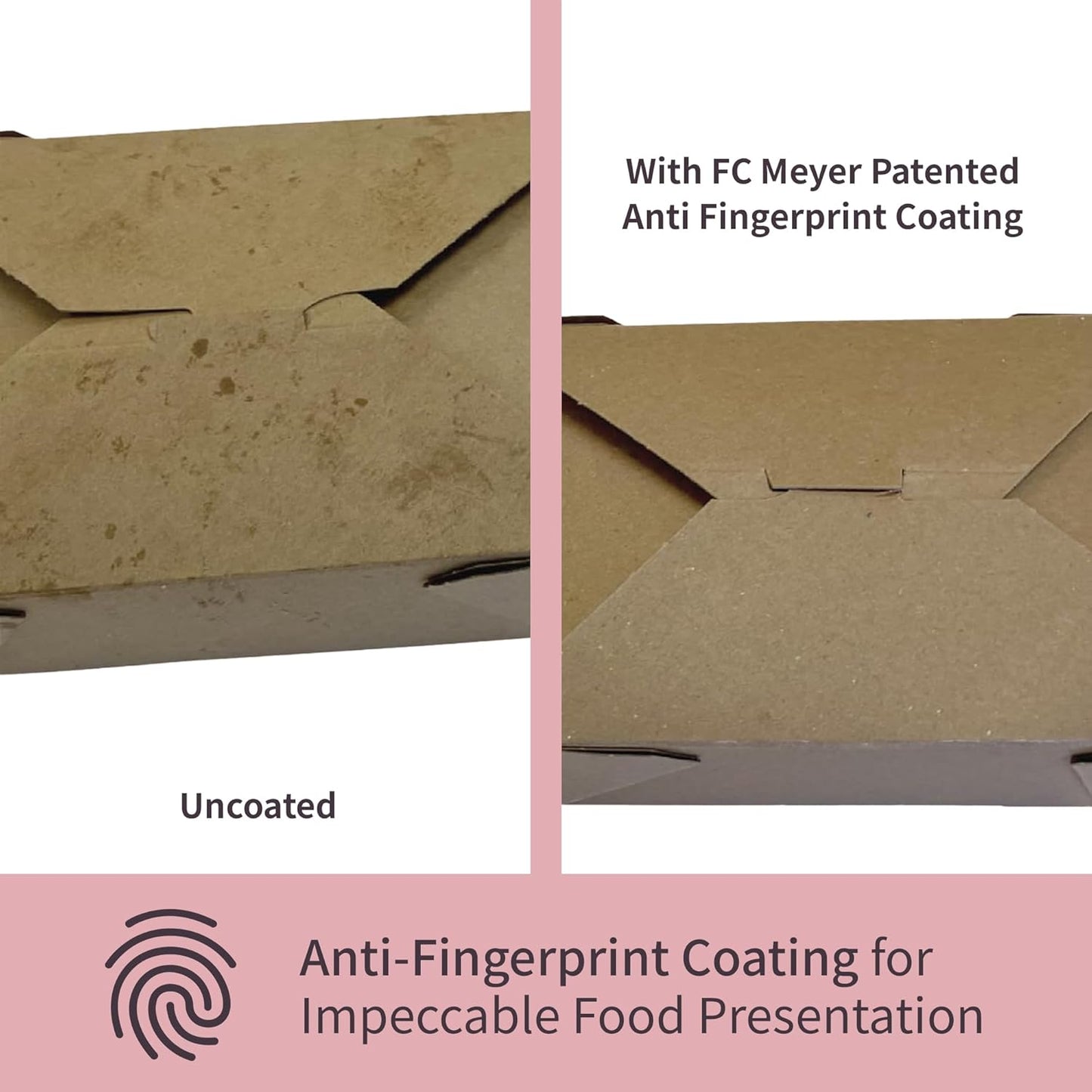 FC Meyer MeyerWindow #4 Kraft Boxes With Window, Disposable Paperboard Take Out Cartons, Bakery Boxes, Lunch Box & Go To Food Storage Container, 7 3⁄4” x 5 1⁄2” x 3 1⁄2“, Small Pack of 15