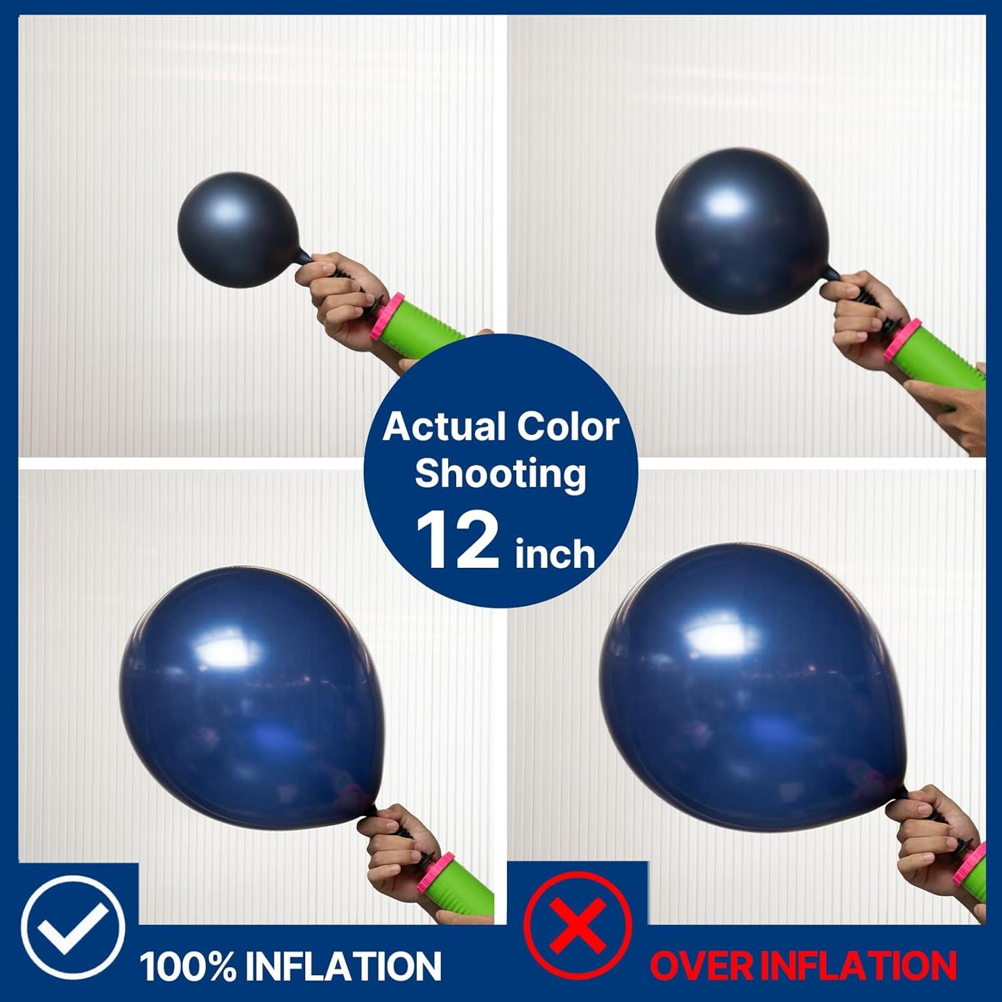 PartyWoo Pearl Navy Blue Balloons, 101 pcs 12 Inch Navy Blue Balloons, Navy for Balloon Garland or Arch as Party, Birthday Decorations, Royal Baby Shower Decorations, Blue-Z90
