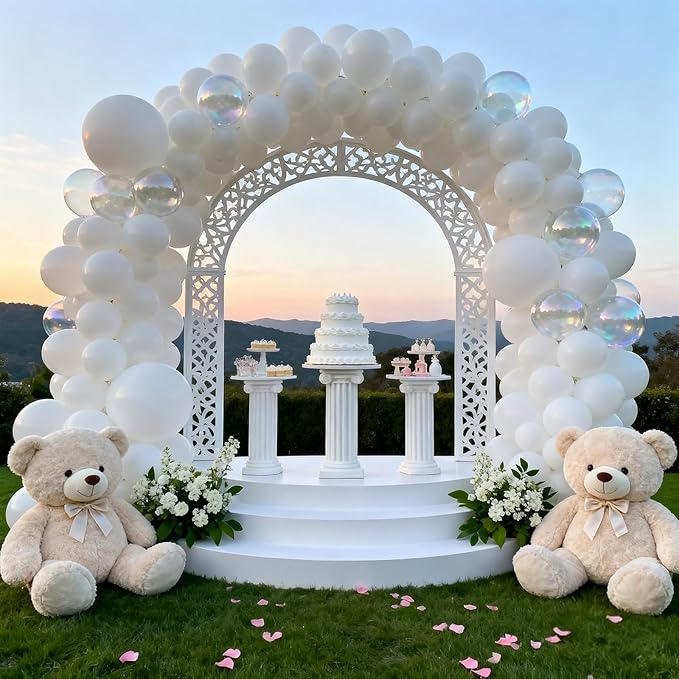 Patimate White Balloons - 30pcs 18 Inch White Latex Party Balloons for Engagement Anniversary Bachelorette Bridal Shower Wedding Baby Shower Birthday Party Decorations